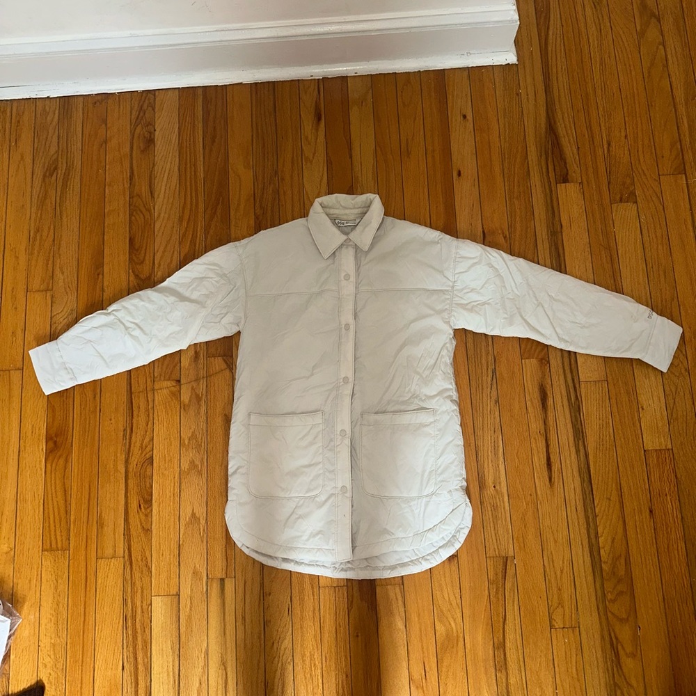 DSG Off-White Quilted Button-Front Puffer Jacket